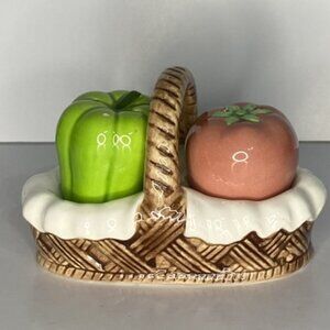 Veggie & Fruit in a Basket Salt and Pepper Shakers